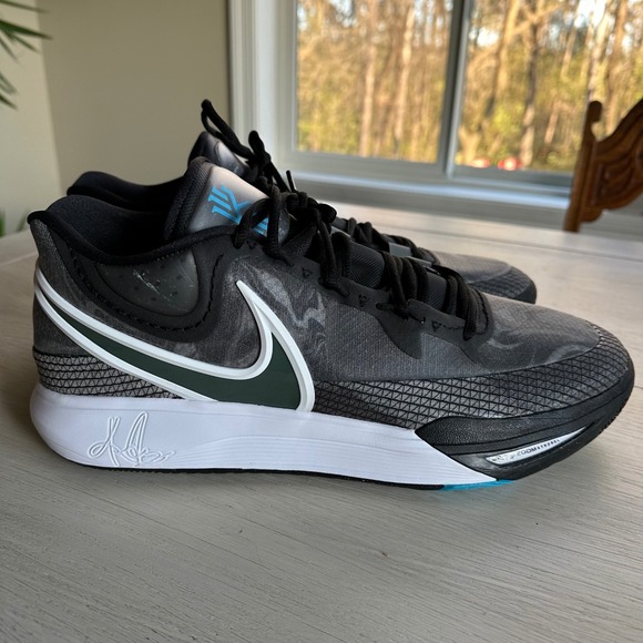 kyrie shoes black and green
